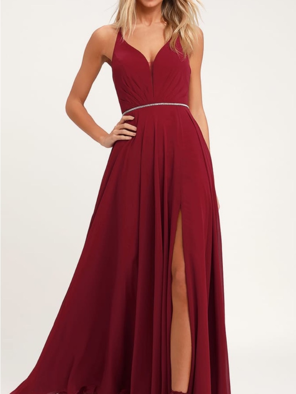 Burgundy Dress - Lulus
